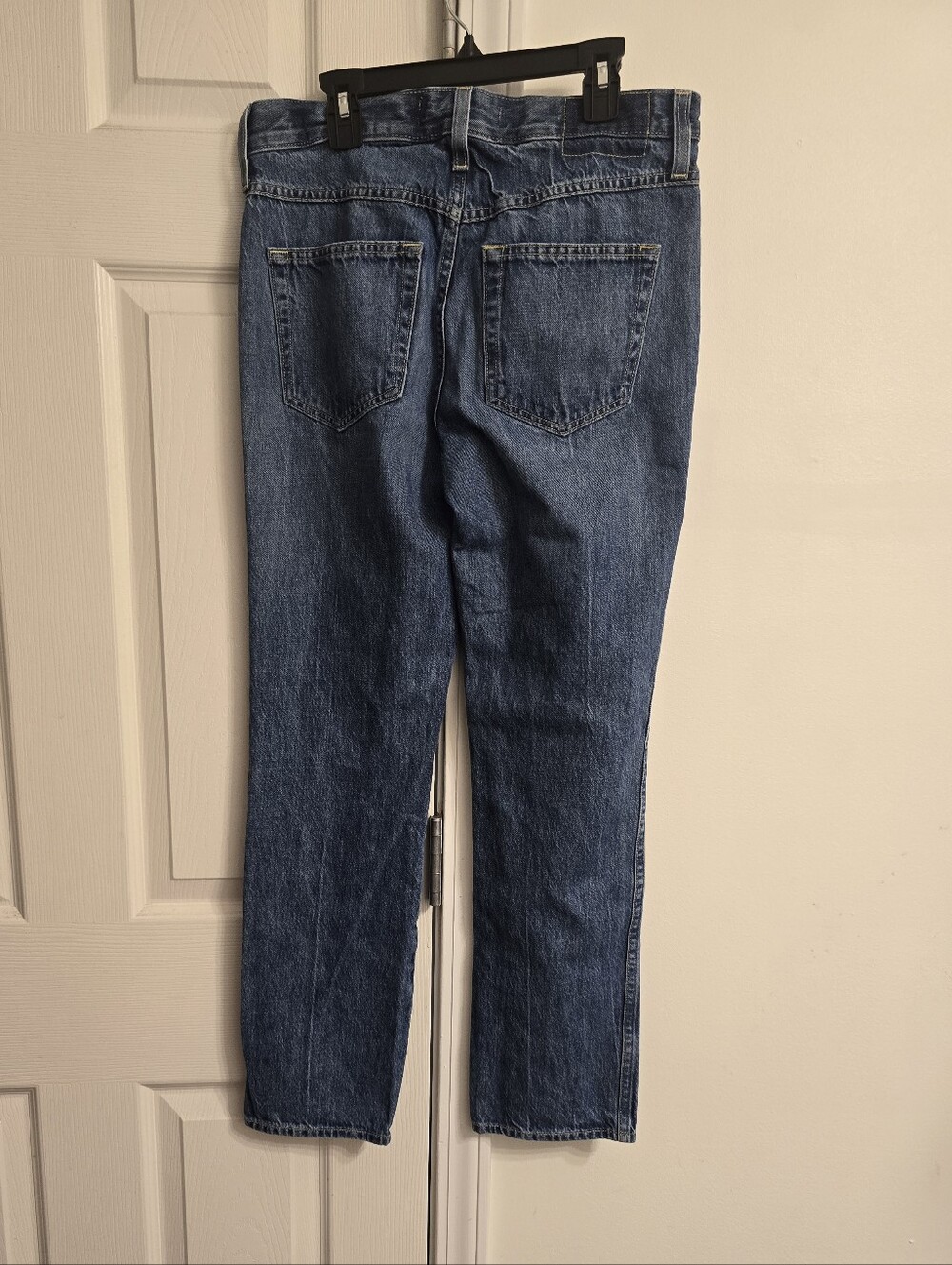 AMO $282 Harriett Mid Rise Apple Pie Straight Leg Y2K Denim Jeans 25 - Picture 7 of 9